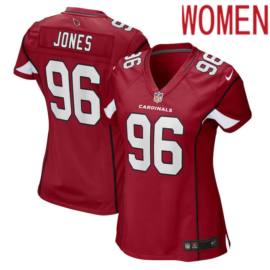 Women Arizona Cardinals 96 Manny Jones Nike Cardinal Game Player NFL Jersey